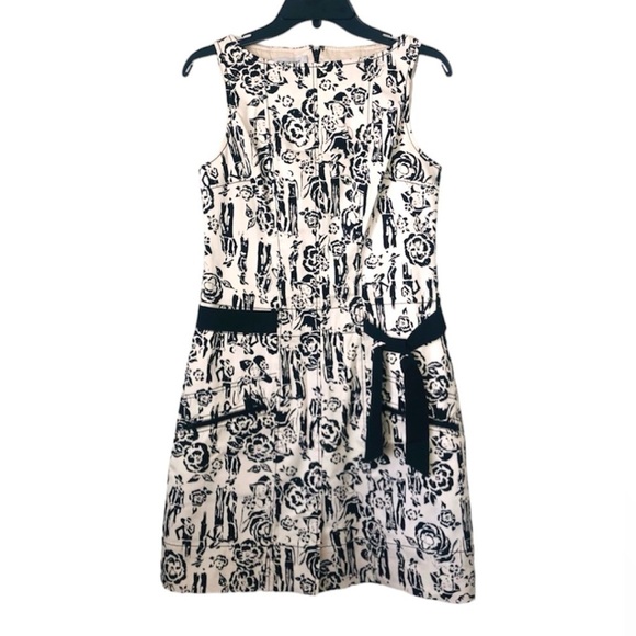 Vintage Rickie Freeman Teri Jon Parisian Woman in Paris Graphic Dress size 2 - Picture 2 of 12